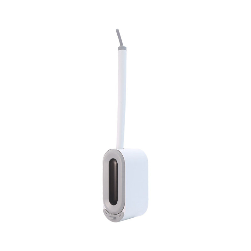 Brosse de toilette à ouverture et fermeture automatique, nettoyage de culbuteur mural avec drainage, blanc 20,9 x 7,9 x 3,9 po