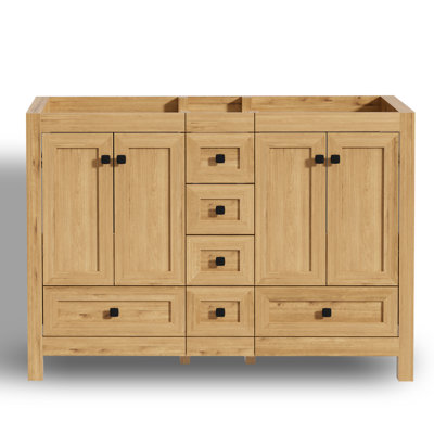 Base de meuble-lavabo double 48 po Wimer seulement, comptoir d'évier non inclus, assemblage requis