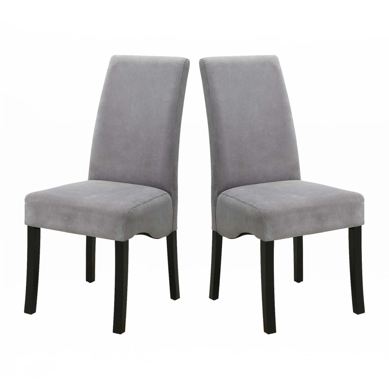 Ensemble de 2 chaises d'appoint rembourrées en velours