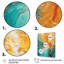«Golden Ocean Waves Turquoise Abstract», reproduction d'art sur toile-1872130324-1872130403