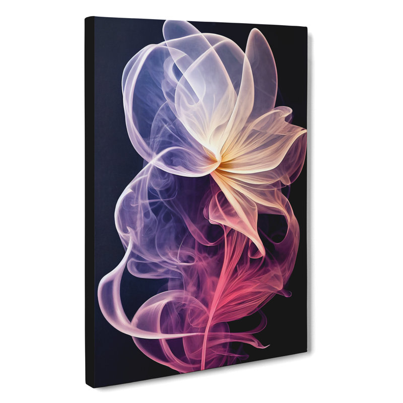 Flower Abstract No.2 - Wall Art, 60cm H x 40cm W x 3cm D, Wrapped Canvas