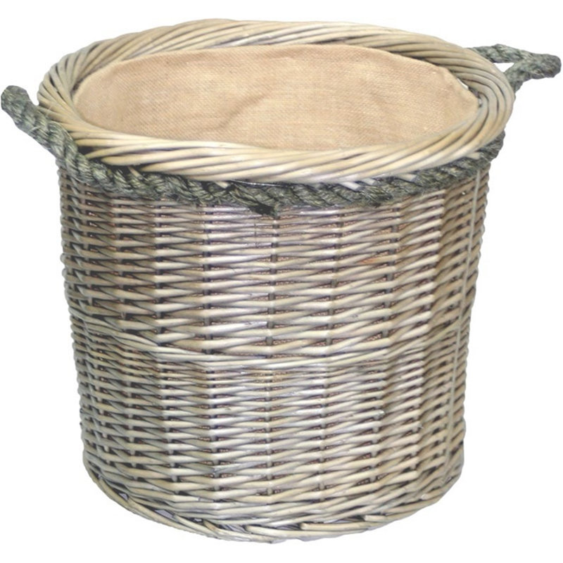 Schaffen Wicker Log Carrier, 35cm H x 41cm W x 41cm D