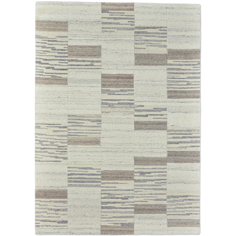 Patchwork Wool Hand Tufted Area Rug, Rectangle 190 x 290cm