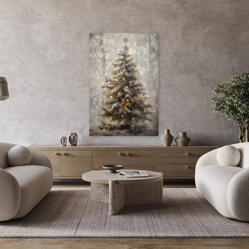 Oh Tannenbaum, arbre de Noël contemporain abstrait, art naturel, H 48 po x l 32 po