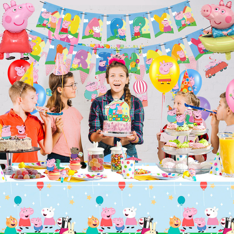 Ensemble de décorations pour fêtes Peppa Pig, 35 pièces pour fête d'anniversaire Peppa Pig