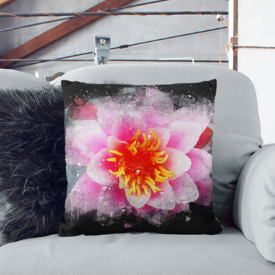 Pink Water Lily Flower Vol.4 Scatter Cushion