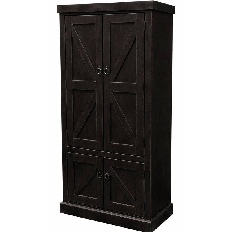 Garde-manger 75 po Blissfield, Noir antique