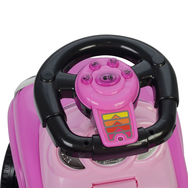 Best Ride On Cars Push/Pull Ride On, Pink, 15'' H x 12'' W x 25'' D