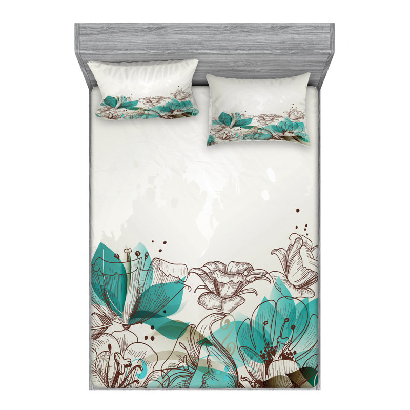 Microfiber Sheet Set, Queen Sheet Set with Fitted Sheet