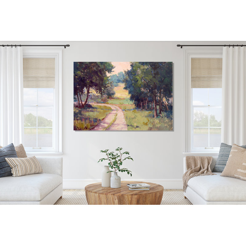 John Beard Collection''s Around The Bench On Giclee Canvas Hand Embellished Art, 21.5" H x 25.5" W x 1.75" D