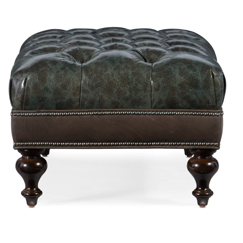 Rects Ottoman, #9 Natural, Plantation, Rio Mineral Genuine Leather