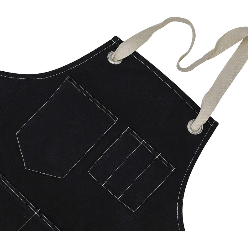 Solid Colour Cotton Apron Sets, Charcoal