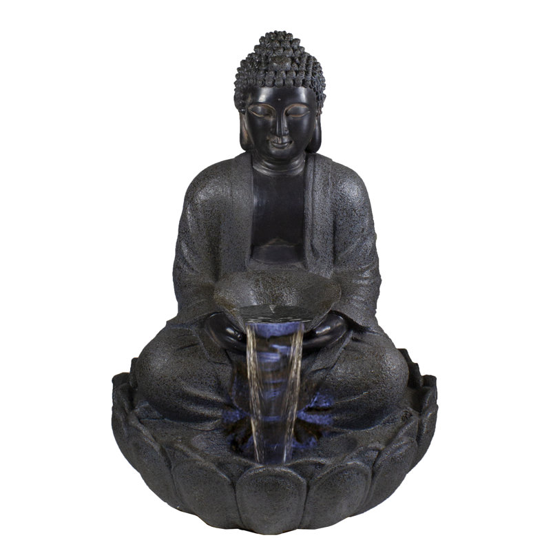 Fontaine de jardin extérieure 33,75 po Bouddha