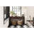 Rustic Wooden Console Table with Storage Drawers and Open Shelf-1237098656