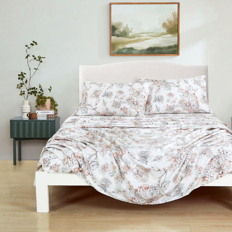 Ensemble de draps imprimés 3-4 pièces Jcrown, Full Sheet Set with 2 Pillowcases