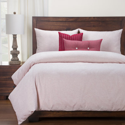 Heritage Farmhouse / Country Cotton Blend Striped Duvet Cover