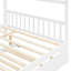 Lit double en bois avec lit gigogne simple, blanc