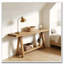 Table basse de style naturel, table d'entrée en bois, console élégante