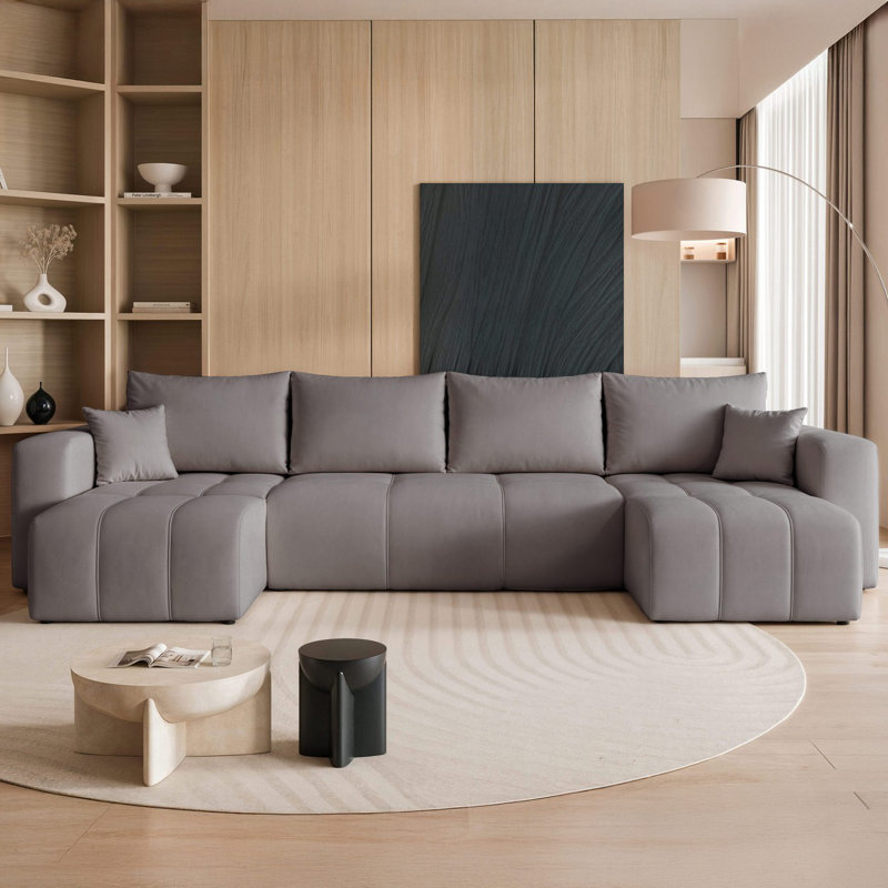 5 Seater Sofa Bed, Grey