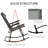 Outsunny 2 Piece Outdoor Rocking Chair Set, Patio Folding Lawn Rocker Set With Headrests For Yard, Patio, Deck, Backyard, Gray