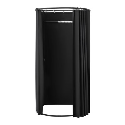 Fitting Room, Portable Dressing Room with Thick Polyester Curtains, Privacy Space with Shading Curtain and a Hook, for Boutique, Mall, Tailor