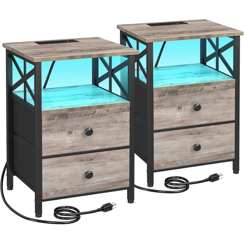 Dringenberg 15.75 " W Nightstand, Greige