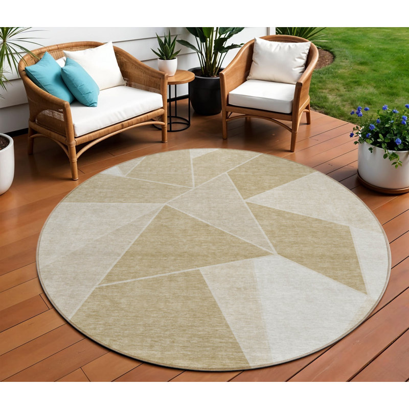 Tapis rond ivoire 8 po