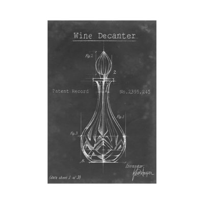 Barware Blueprint VIII by Ethan Harper - Gallery-Wrapped Canvas Giclée on Canvas