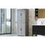 Armoire de rangement de salle de bain grise, intérieur spacieux et conception basculante avec tablettes réglables efficaces