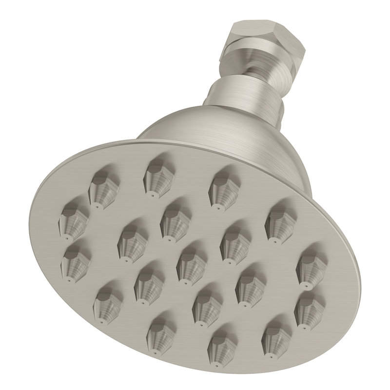 Pomme de douche fixe double/standard Canterbury, Nickel satiné