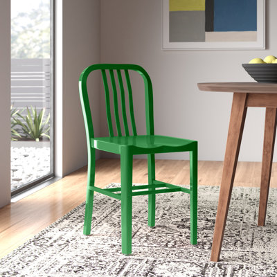 Akins Indoor/Outdoor Commercial Grade Metal Modern Dining Chairs by Flash Furniture