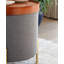 Connell 43cm Wide Round Solid Colour Standard Ottoman-590240426