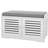 2 Door Shoe Storage With Cushioned Seat - White Entryway Option Bench Padded And Decor