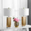 Ensemble de lampes de table dorées 28 "