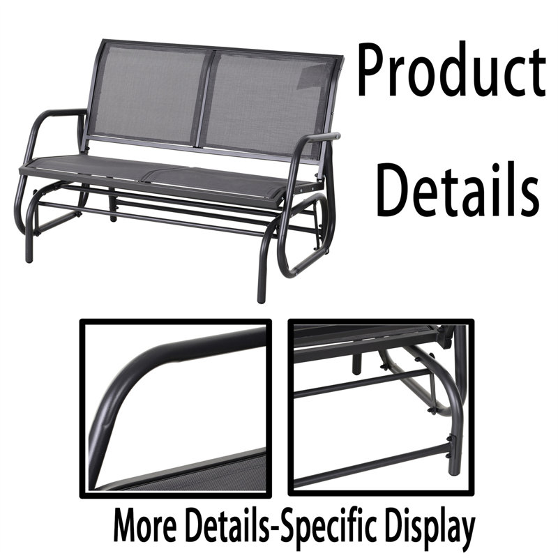 Banc d'extérieur en acier Borup