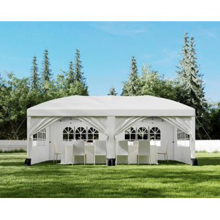 Pop Up Canopy Tent, Heavy Duty Commercial Outdoor Canopy with 6 Sidewalls Waterproof Outdoor Party Tent Canopy Tents with Adjustable Height Commercial Event Gazebo for Backyard Wedding, Parties