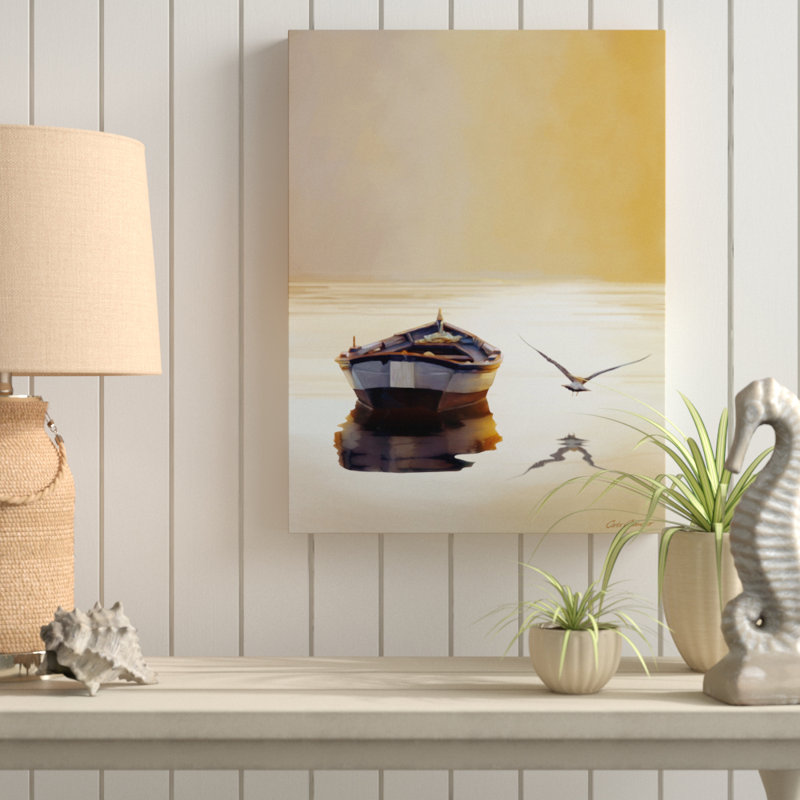 « coucher de soleil dans le pilier », reproduction de peinture à l’acrylique sur toile tendue, H 19 po x l 14 po x P 2 po
