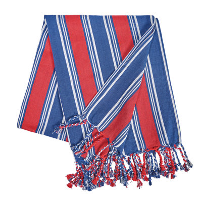 Gideon Stripe Americana Patriotic Woven Throw Blanket