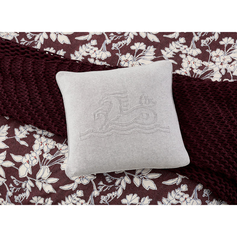 Signature Knit Feather Filled Cushion, Silver