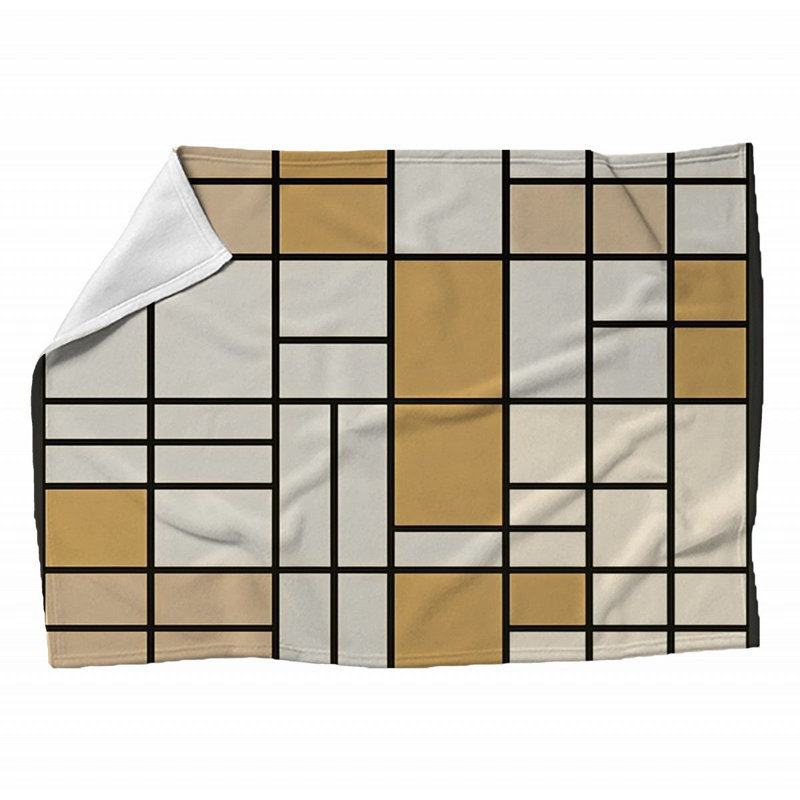 Jeté , L 50 po x L 60 po, Doré / beige