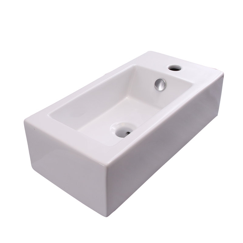 Lavabo de salle de bain mural en porcelaine vitreuse avec trop-plein 20 po Arcadia