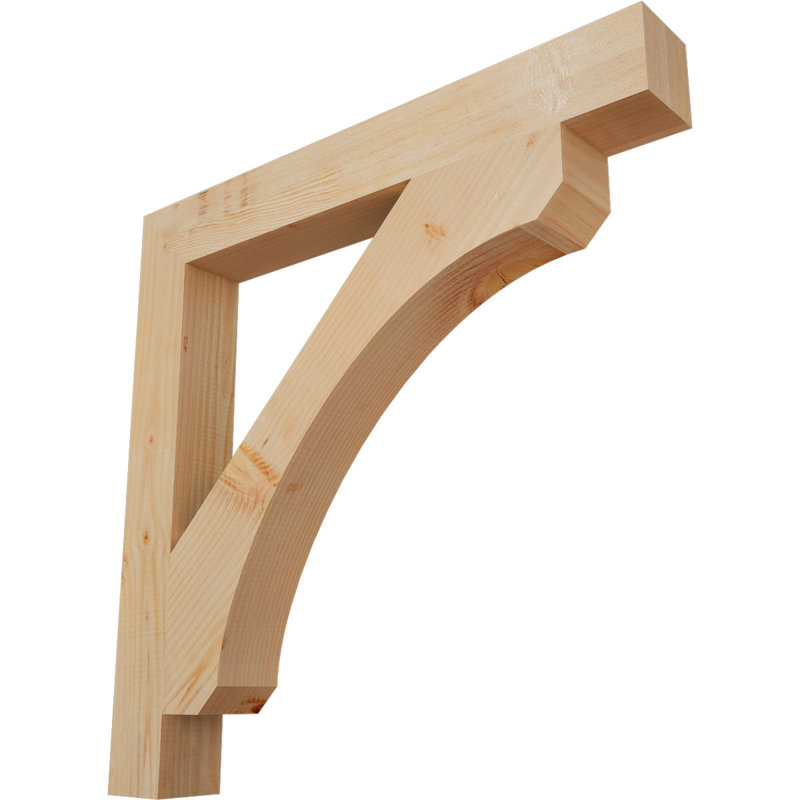 3 1/2"W x 32"D x 32"H Legacy Block Smooth Bracket, Douglas Fir, Douglas Fir, Smooth, 32" H x 3.5" W x 32" D