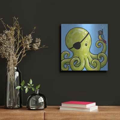  «Pirate Friends» par Rich Monet, art mural en métal, 12 po x 12 po