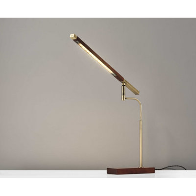 Ryder Solid Wood USB Desk Table Lamp
