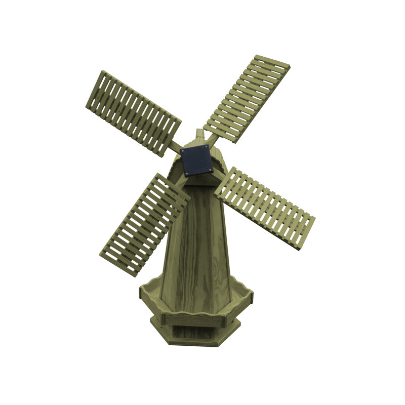 Moulin à vent traité sous pression Donte, Feuille de tilleul, H 74 po x l 24 po x P 24 po