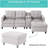 5 Piece Upholstered Sofa With Ottoman And Storage&cup Holder& Usb Ports Stand Console-1466448475