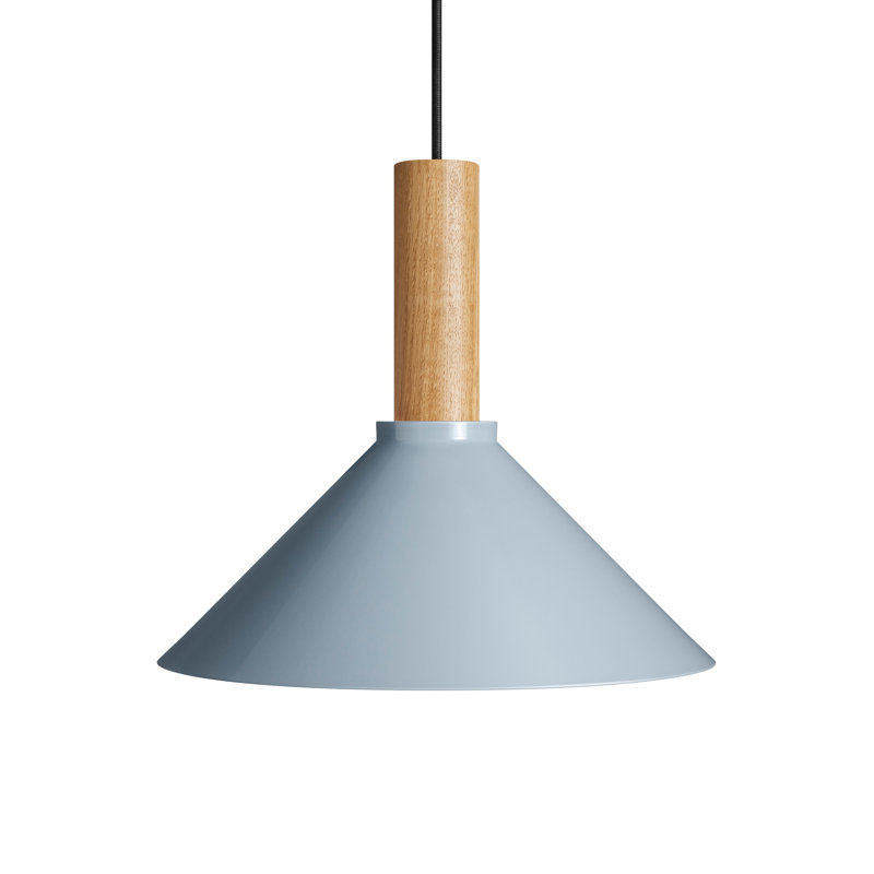 Luminaire suspendu Emblem, Tomate, H 12 po x l 14 po x P 14 po, Chêne blanc