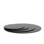 Plateau de table rond en verre trempé 30 po, noir-366922688