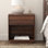 Table de chevet, table d'appoint en bois avec rangement et tablette ouverte