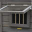 Grande niche pour chien avec balcon